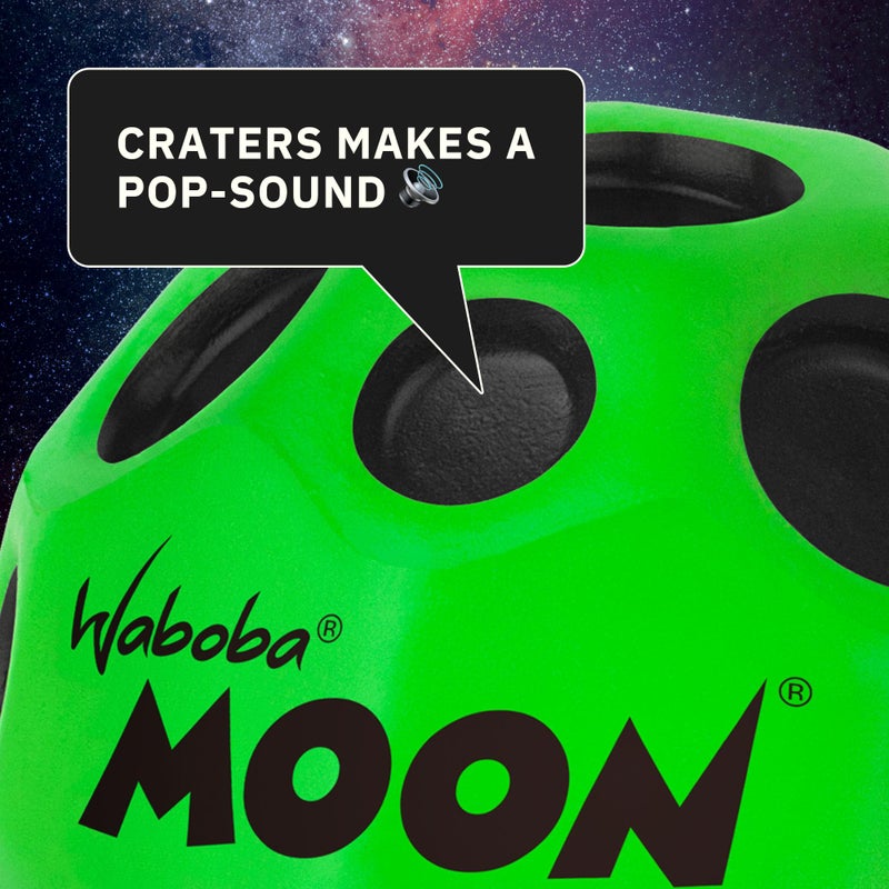 Waboba Moon Ball - Super High Bouncing Ball - Neon Coloured Indoor and Outdoor Ball Ages - Make Pop Sounds - Easy to Grip  Blue - (65 mm - Image 4